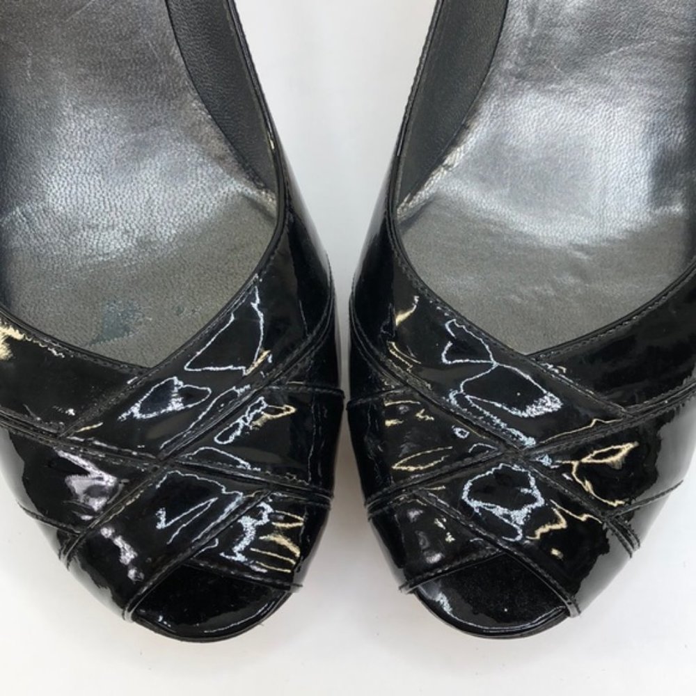 Stuart Weitzman Black Peep Toe Heels - Picture 3 of 10